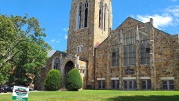 Slate roofing restoration Melrose church 